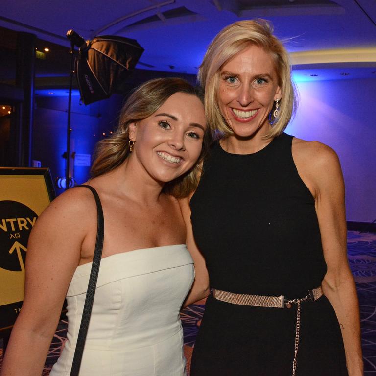 Nicola Housden and Anna Dupont at Gold Coast Titans Awards night at The Star Gold Coast. Picture: Regina King.