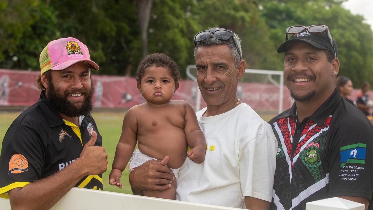 Dylan Doak, Darius Doak, Frank Beer and Caleb Noah at Kanaka Proud Cup. Saturday 4 November 2023 Picture: Michaela Harlow