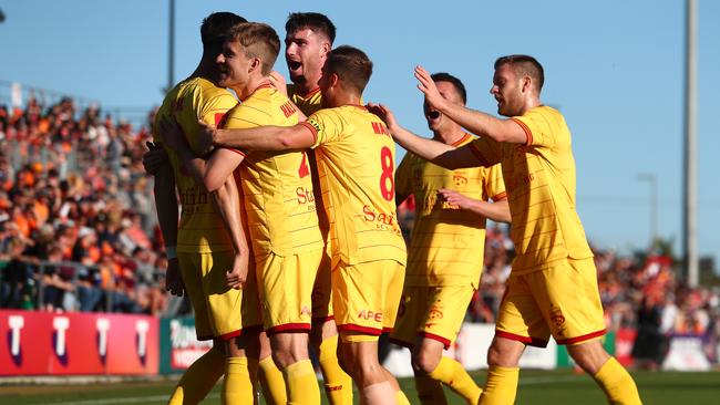 Brisbane couldn’t recover from Adelaide’s two early goals. (Photo by Chris Hyde/Getty Images)