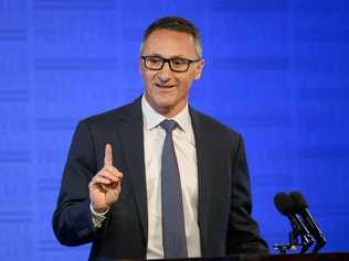 Greens leader Richard Richard Di Natale speaks at the National Press Club in Canberra. Picture: ROHAN THOMSON