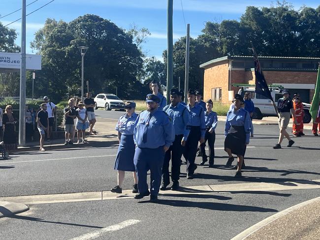 The Hervey Bay Anzac Day service.