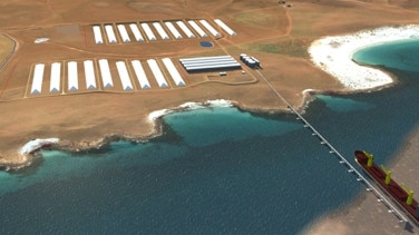 A concept of the proposed new port planned at Port Spencer on the Eyre Peninsula.