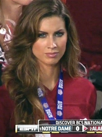 Katherine Webb as seen on the ESPN broadcast.