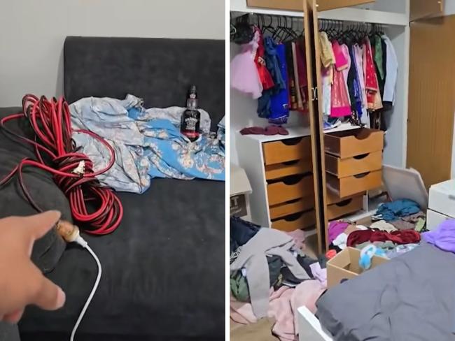 The man had made himself at home. Picture: Ten News