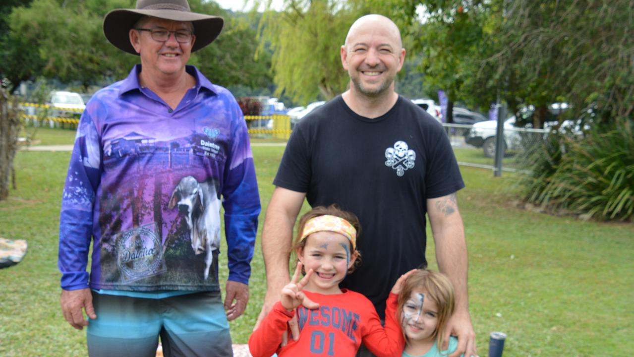 Daintree State School 2024 Centenary Celebration: Ian Hill, Matt Konig, Beau Konig and Alilia Konig. Picture: Bronwyn Farr