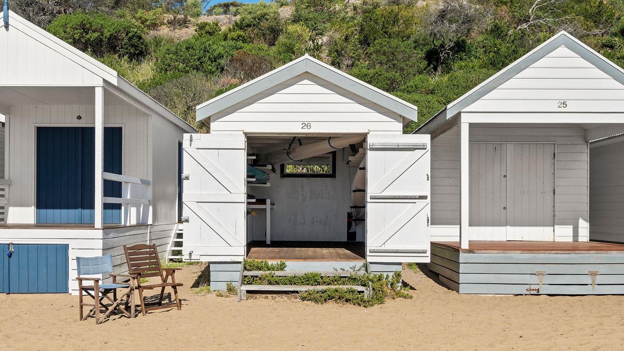 The beach box at 26 South Beach, Mount Martha, sold for $1m.