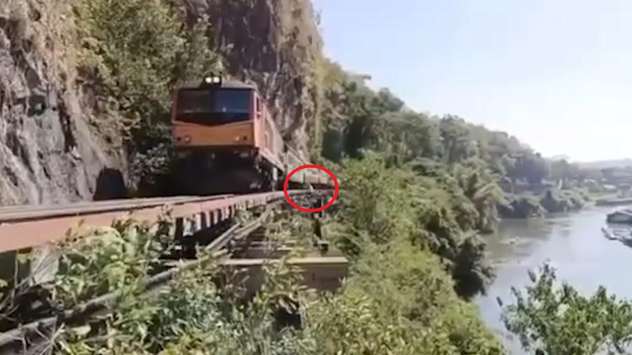 The 45-year-old plunged 10 metres to his death. Picture: ViralPress