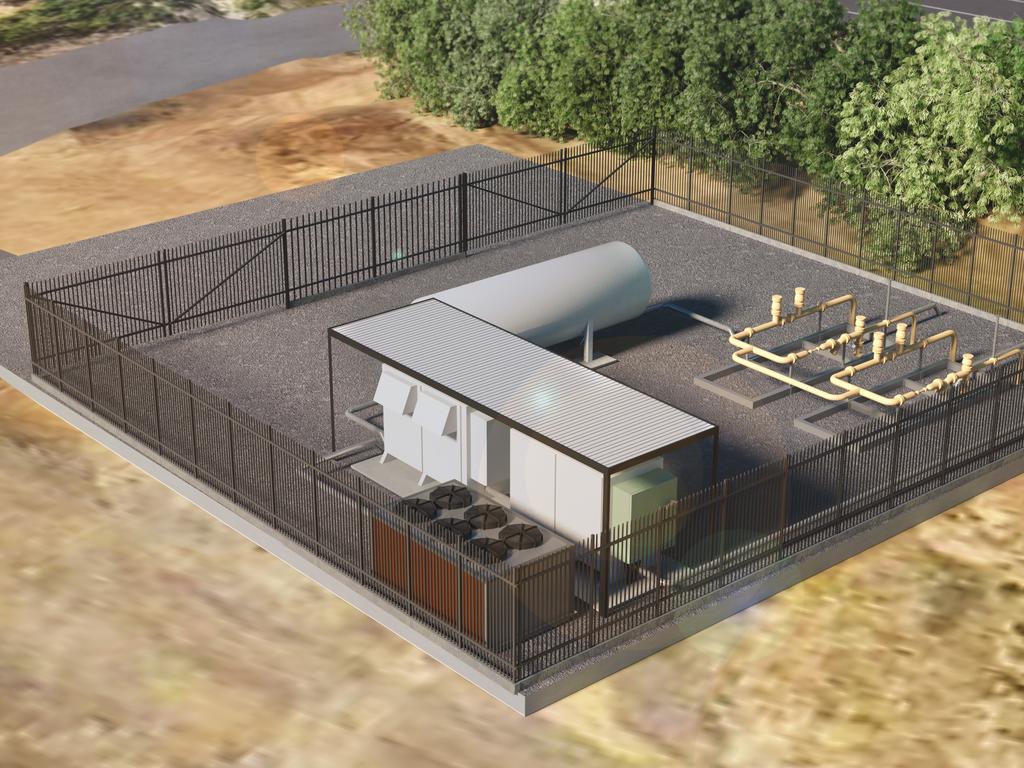 Australian Gas Networks (AGN) hydrogen plant in gladstone (artists impression, supplied)