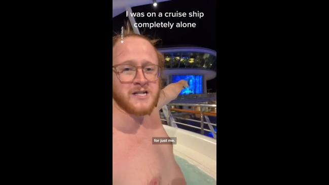 guy on cruise ship all alone