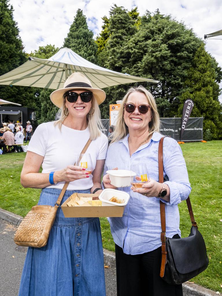 Toni Heffernan and Keri Taylor. TAS Wine Festival. Picture: Caroline Tan