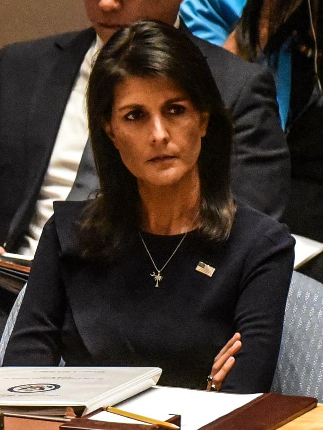 Nikki Haley said America’s patience with North Korea “is not unlimited”. Picture: Stephanie Keith/Getty Images/AFP