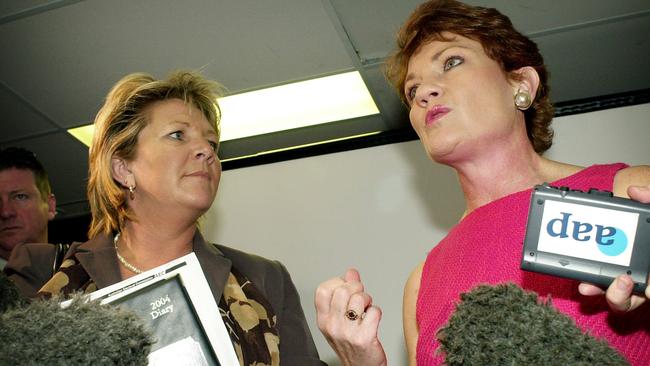 Hetty Johnson with Pauline Hanson.