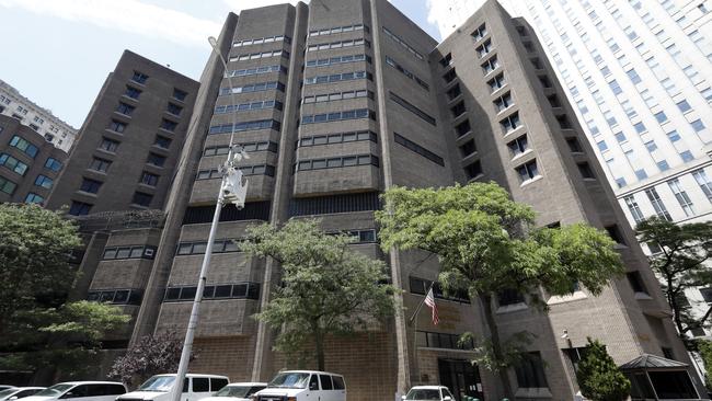 The Manhattan Correctional Centre where Epstein was being held. Picture: AP