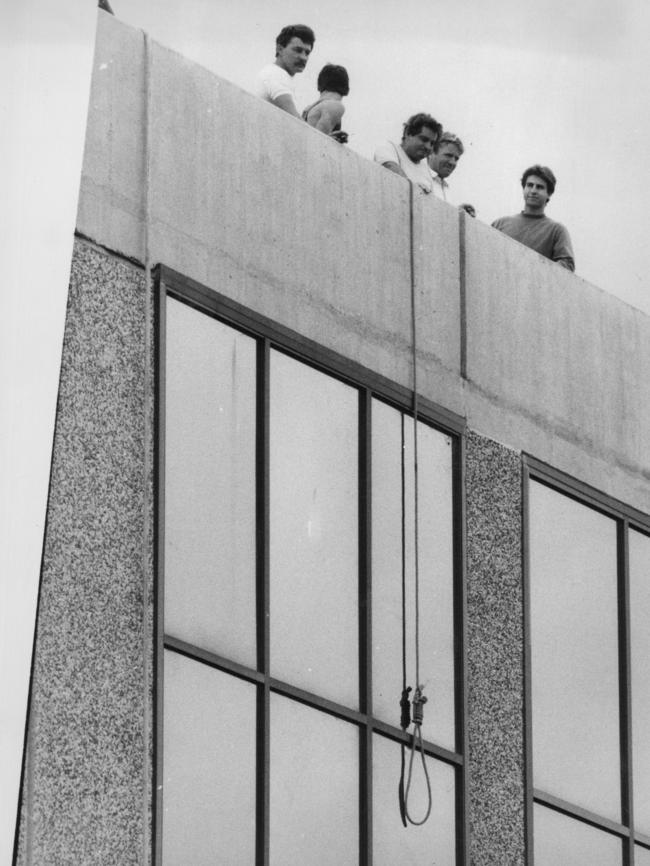 On February 24, a hangman’s noose was swung from a Blacktown building on February 24 and an angry mob chanted ‘Hang the Bastards’.