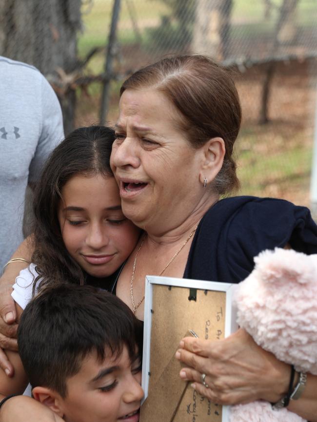 Mrs Abdallah was overcome with grief describing her beloved grandchildren. Picture: John Grainger