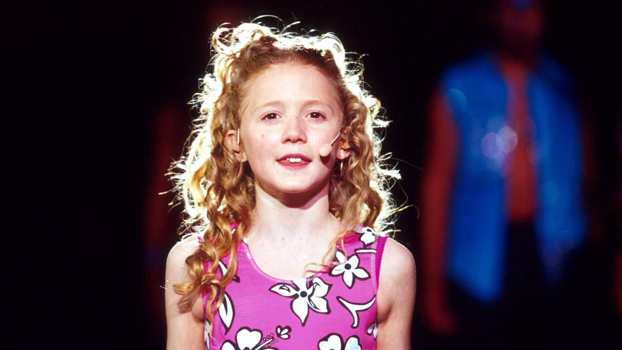 Then: Nikki Webster at the Opening Ceremony for The Sydney Olympic Games at Stadium Australia.