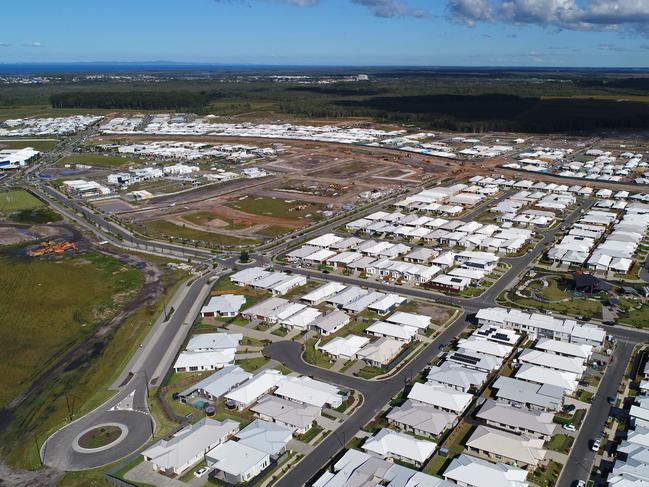 FILE. Aerial photos of the new housing development at Aura, Sunshine Coast.