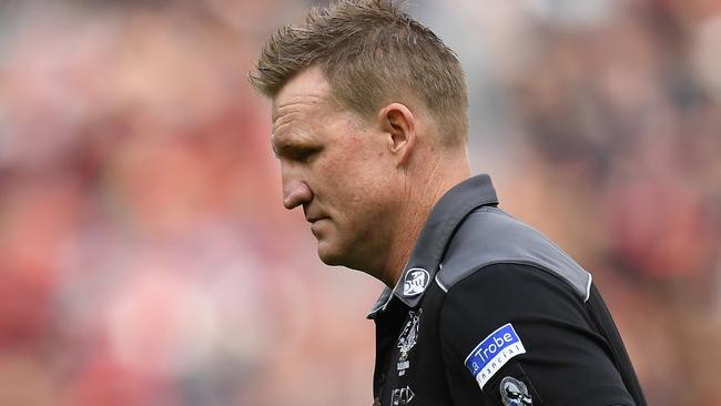 Nathan Buckley says he has no regrets about tying his coaching future to Collingwood’s ability to play finals this year.