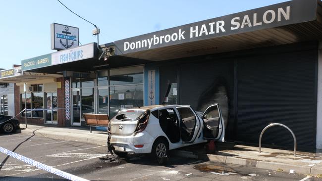 Donnybrook Hair Salon was attacked by arsonists twice in one week in November. Picture: Mark Wilson.