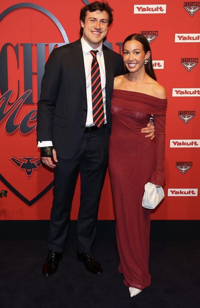 Andrew McGrath and Emma Laughlin. Pic: Essendon FC