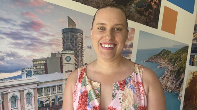 Townsville Enterprise director of visitor economy and marketing Lisa Woolfe announced Townsville had received a visitor rating of 4.8/5. Picture: Holly Fishlock.