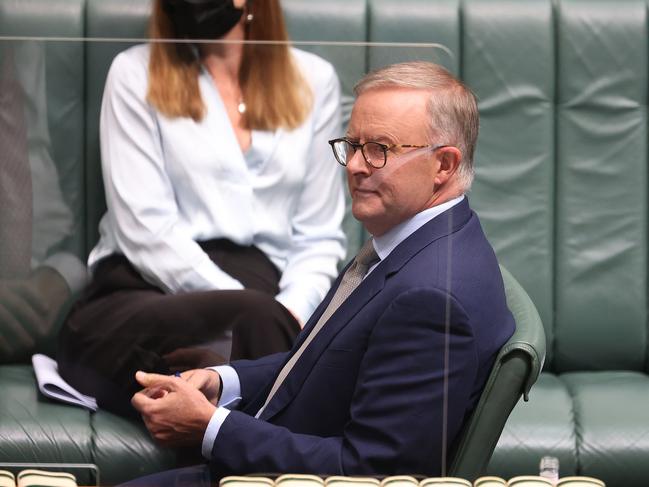 CANBERRA, AUSTRALIA NewsWire Photos FEBRUARY, 08 2022:  Anthony Albanese during Question Time at Parliament House in Canberra, with the Morrison governmentÃ¢â¬â¢s Religious Discrimination Bill at the centre of debate.Picture: NCA Newswire/Gary Ramage