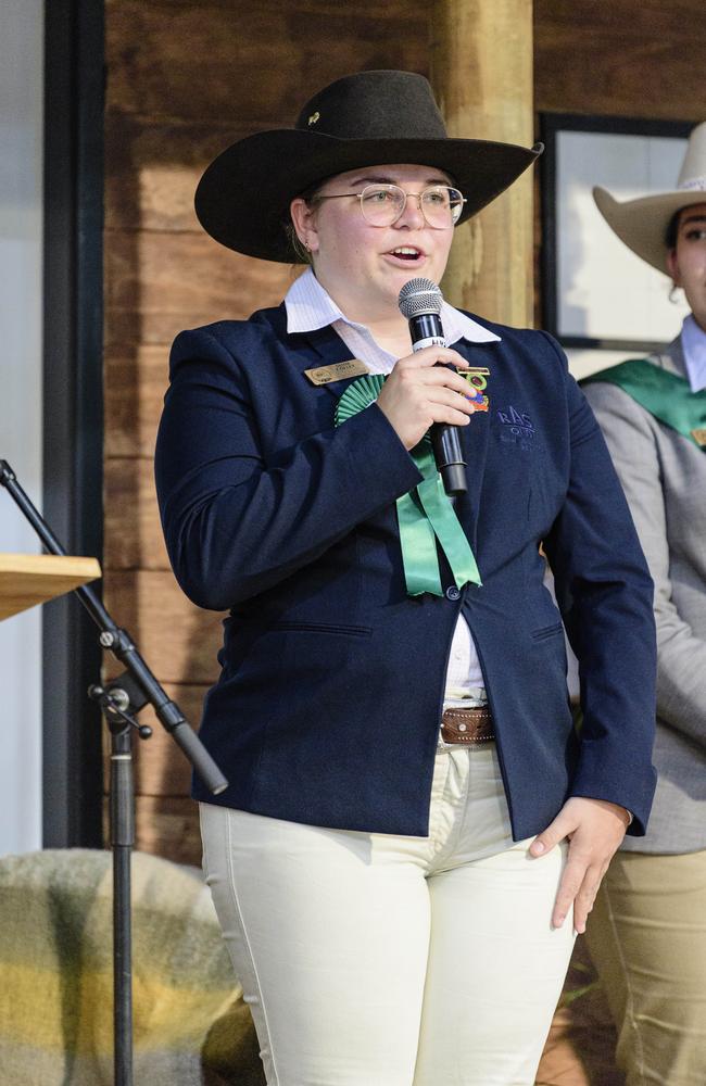 At the Darling Downs division of the Queensland Rural Ambassador Awards representing Toowoomba Royal Show is Jamie Colley at the People First Bank Toowoomba Royal Show, Saturday, March 29, 2025. Picture: Kevin Farmer