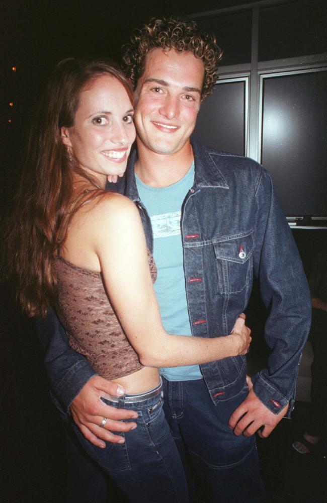 Jenni Sleight and Stephen Lanfranco celebrate at the Rolling Rock nightclub in May 2002. Picture: Sharyn Rosewarne