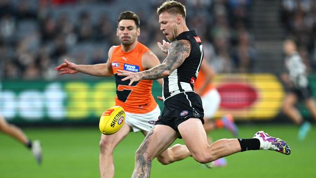 Jordan De Goey is having a big impact for the Pies. Picture: Quinn Rooney/Getty Images