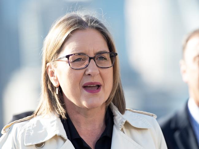 MELBOURNE AUSTRALIA - Newswire Photos MAY 6TH 2024 : Victorian Premier Jacinta Allan, makes an announcement in Docklands this morning. PICTURE : NCA Newswire / Nicki Connolly