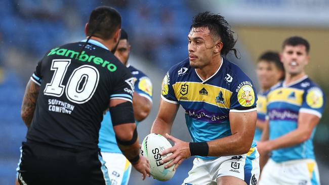 Titans captain Tino Fa'asuamaleaui. Picture: Chris Hyde/Getty Images