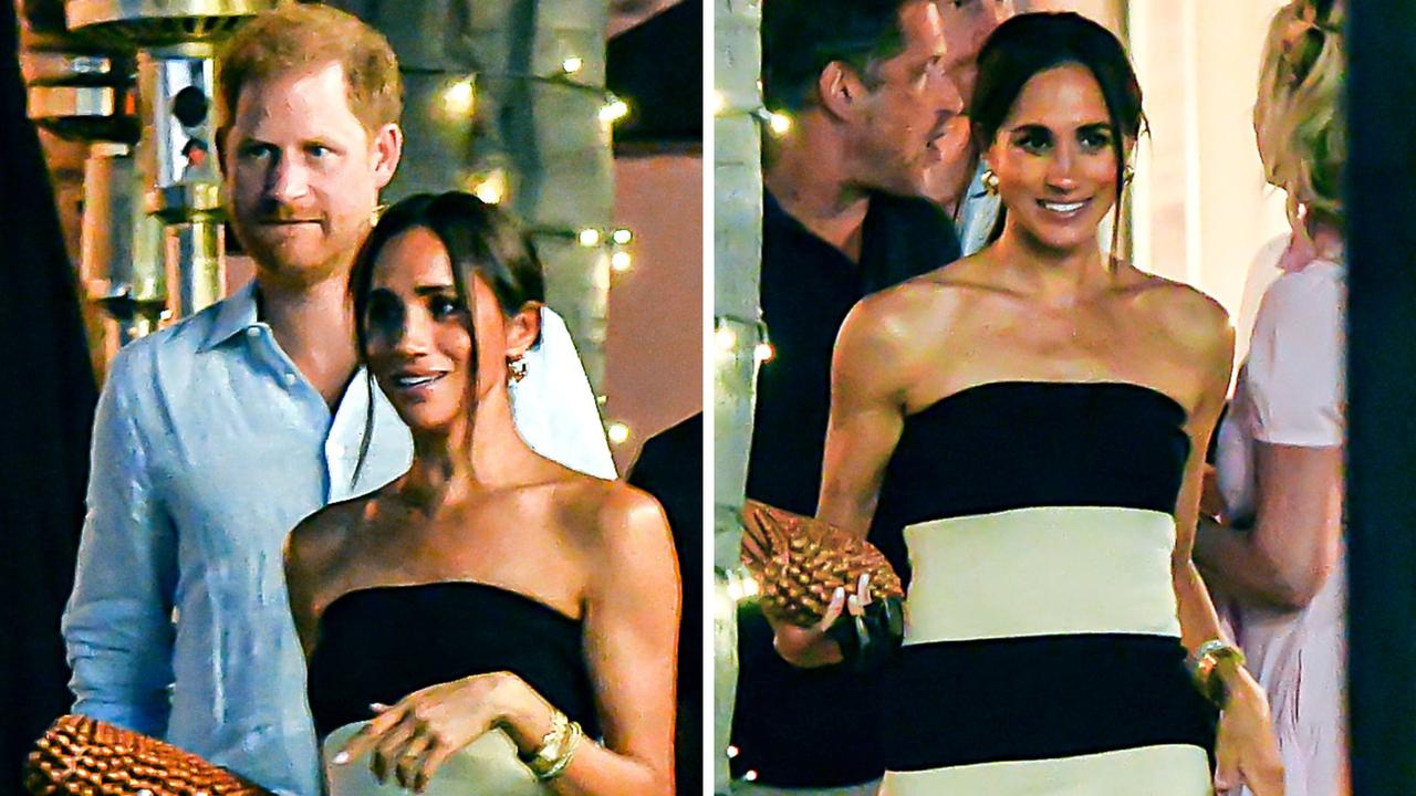 Meghan Markle and Prince Harry enjoy a date night in Montecito. Picture: LIGHTWORKERS