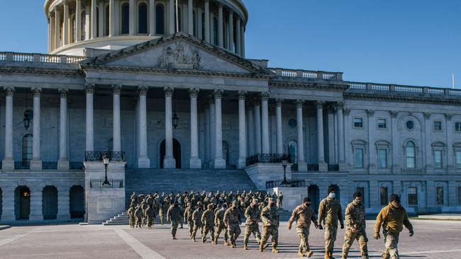 National Guard members at the Capitol. Picture; Getty Images.