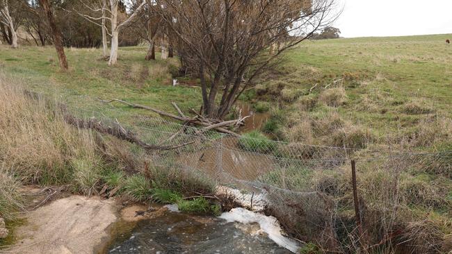 The area proposed for a tailings dam near Blayney, rejected due to it being of cultural significance. It sits at the intersection of the Belubula River and Dungeon Road. Picture: Rohan Kelly