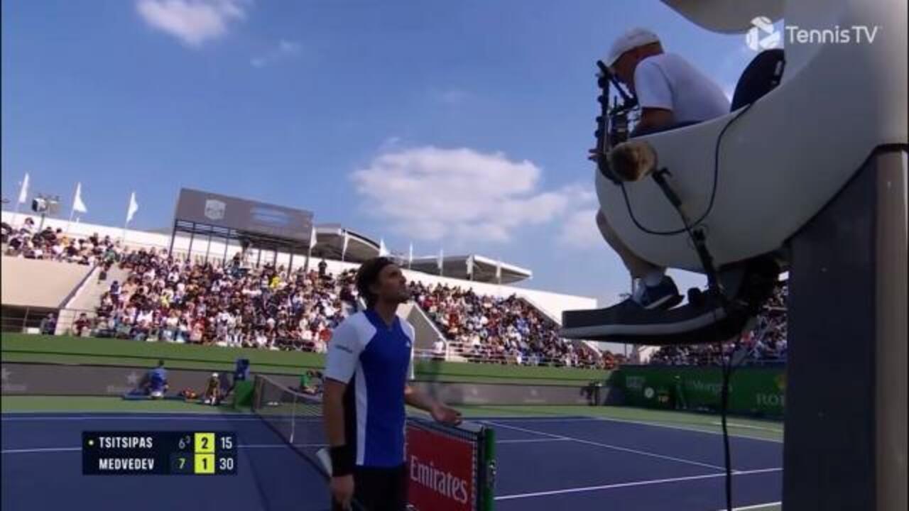 Tsitsipas FUMES during on-court meltdown