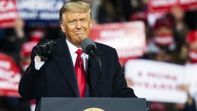 Donald Trump speaks to supporters during a rally in Montoursville, Pennsylvania.