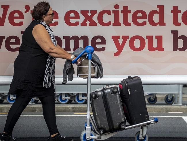 ** MUST CREDIT NZ HERALD **  Quarantine free travel between New Zealand and Australia begins, Auckland Airport. 19 April 2021 New Zealand Herald photograph by Michael CraigRGP 20Apr21 - WGP 20Apr21 - HBG 20Apr21 - NAG 20Apr21 -
