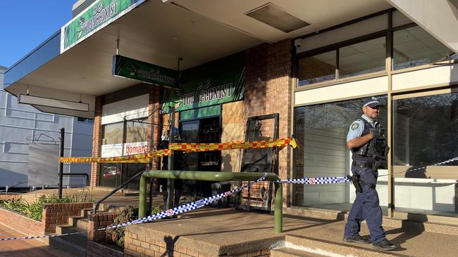 Police probed a suspicious fire at a Taree tobacconist. Picture: Janine Watson.