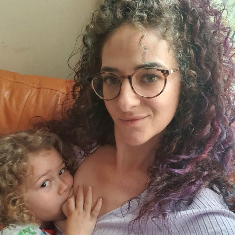 Beccy Ashe, 35, has defended her decision to breastfeed her four-year-old after being criticised online. Picture: Mercury