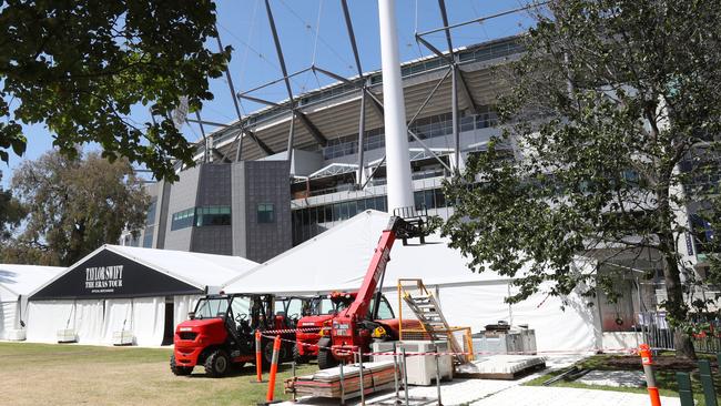 The MCG is already in lockdown ahead of the Taylor Swift concert. Picture: David Crosling