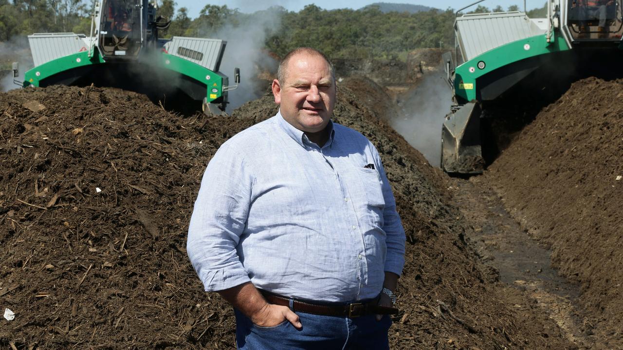 NuGrow founder Roy Wilson at his Swanbank waste facility.