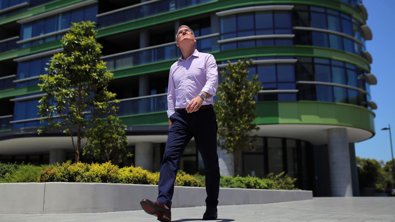 Seeking answers.... NSW Opposition Leader Michael Daley at the tower today.