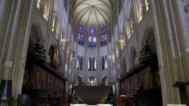 Inside Notre-Dame de Paris Cathedral before its December reopening. Picture: Getty Images.