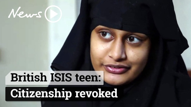 British ISIS teen Shamima Begum has British citizenship revoked