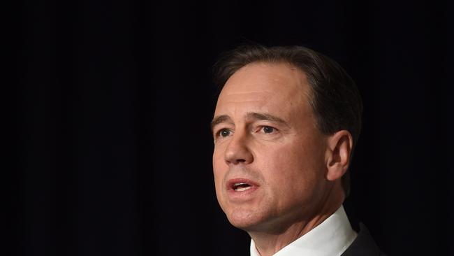 Health Minister Greg Hunt has approved the lowest health fund premium rise in a decade. Picture AAP Lucas Coch.