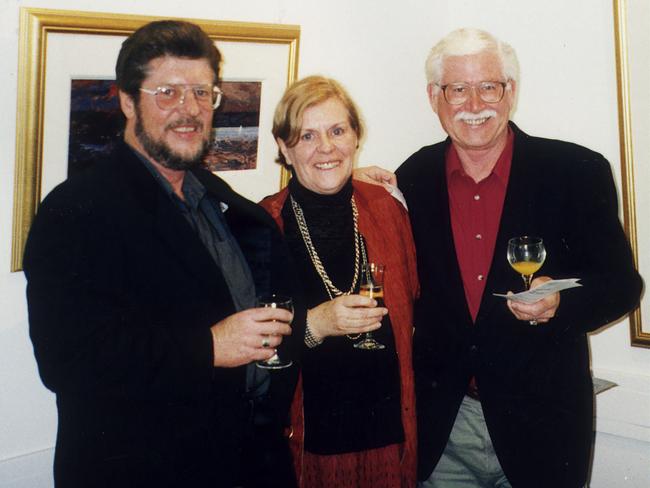 Patrick Carroll (left) at the opening of an art exhibition in 2008. Picture: File