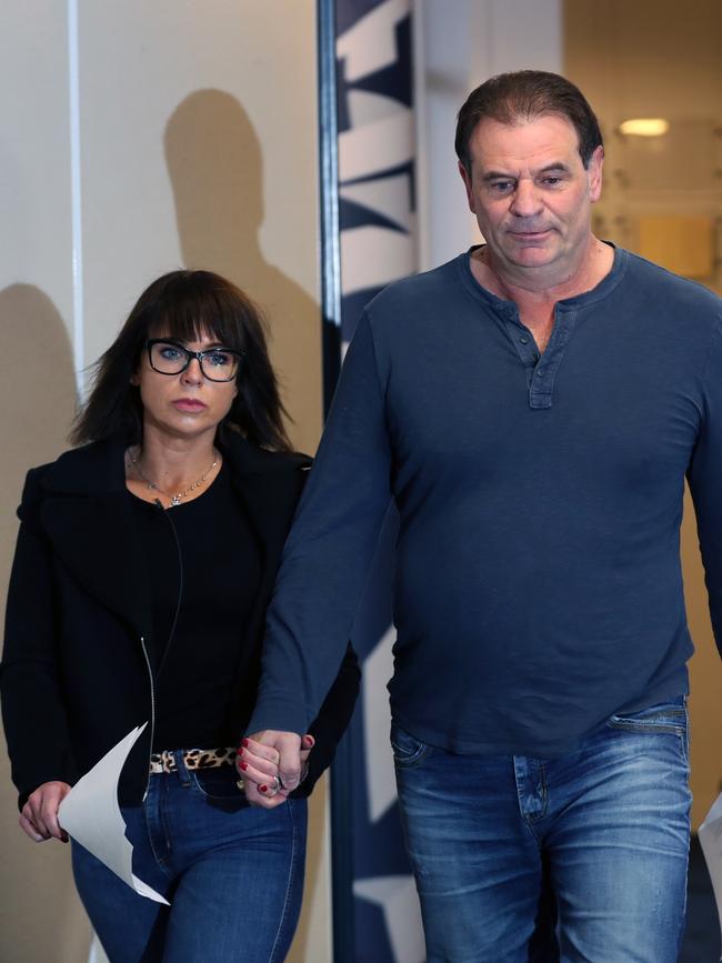 CFMMEU state secretary John Setka with his wife, Emma Walters. Picture: David Crosling