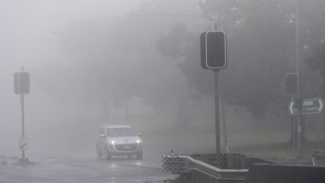 Traffic lights on Ruthven St in Harlaxton are not working as the aftermath of TC Alfred impacts Toowoomba, Sunday, March 9, 2025. Picture: Kevin Farmer