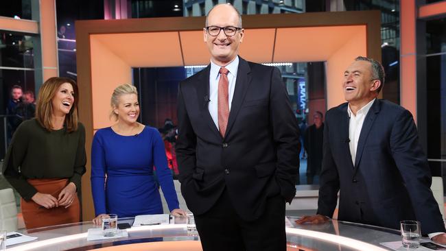 David Koch with Natalie Barr, Samantha Armytage and Mark Beretta in 2016.