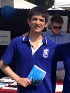 Xavier Boffa pictured at a Melbourne University Liberal Club orientation week stall in 2016. Picture: Supplied.